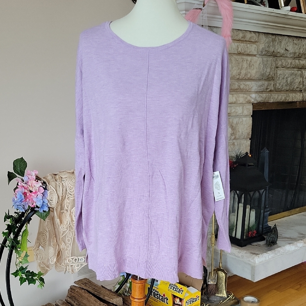 NWT Chico's Lavender Frost Sweater